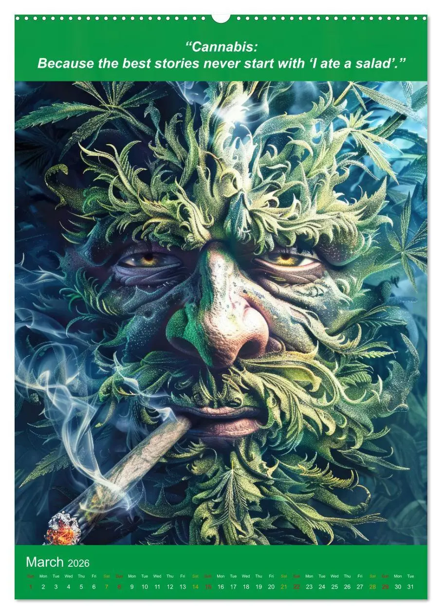 Bild: 9783516534955 | The funniest cannabis pictures and slogans (Wall Calendar 2026 DIN...