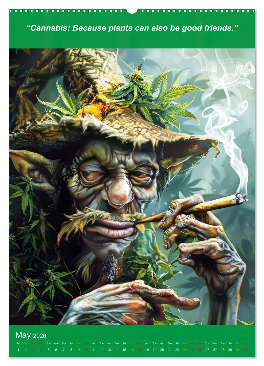 Bild: 9783516534955 | The funniest cannabis pictures and slogans (Wall Calendar 2026 DIN...