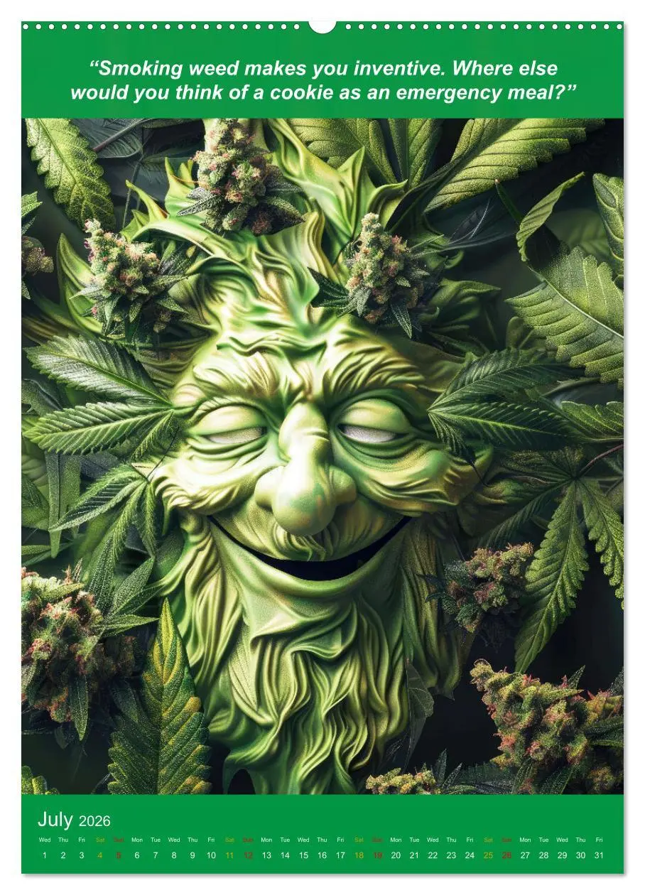 Bild: 9783516534955 | The funniest cannabis pictures and slogans (Wall Calendar 2026 DIN...