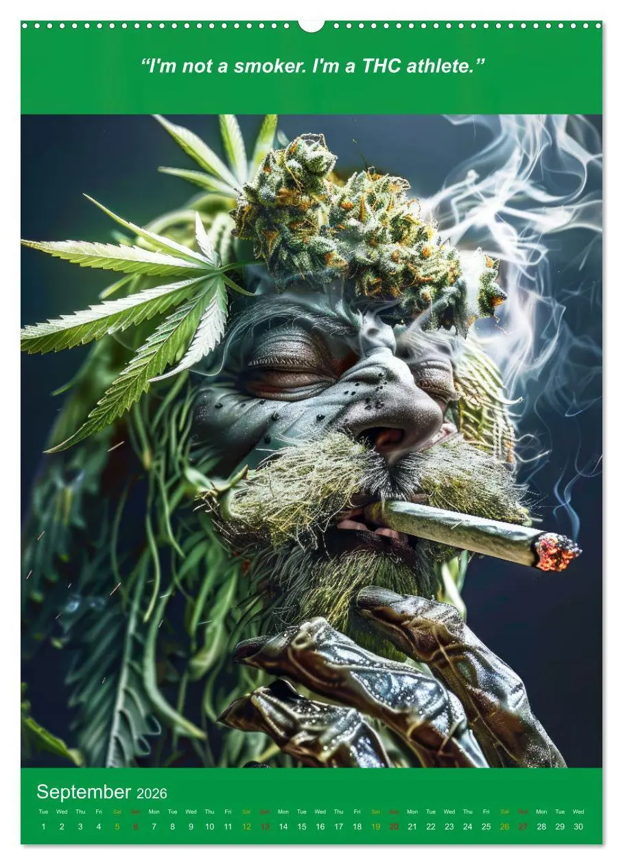 Bild: 9783516534955 | The funniest cannabis pictures and slogans (Wall Calendar 2026 DIN...