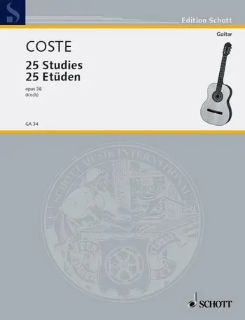 Cover: 9790001094955 | Etudes(25) Opus 38 Git. | Napoleon Coste | Gitarren-Archiv | Buch