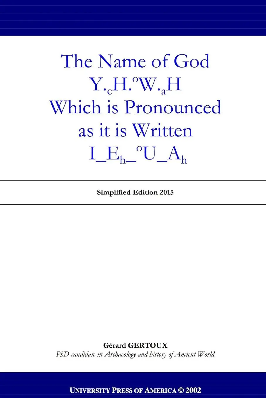 Cover: 9781329205055 | The Name of God Y.eH.oW.aH Which is pronounced as it is Written...