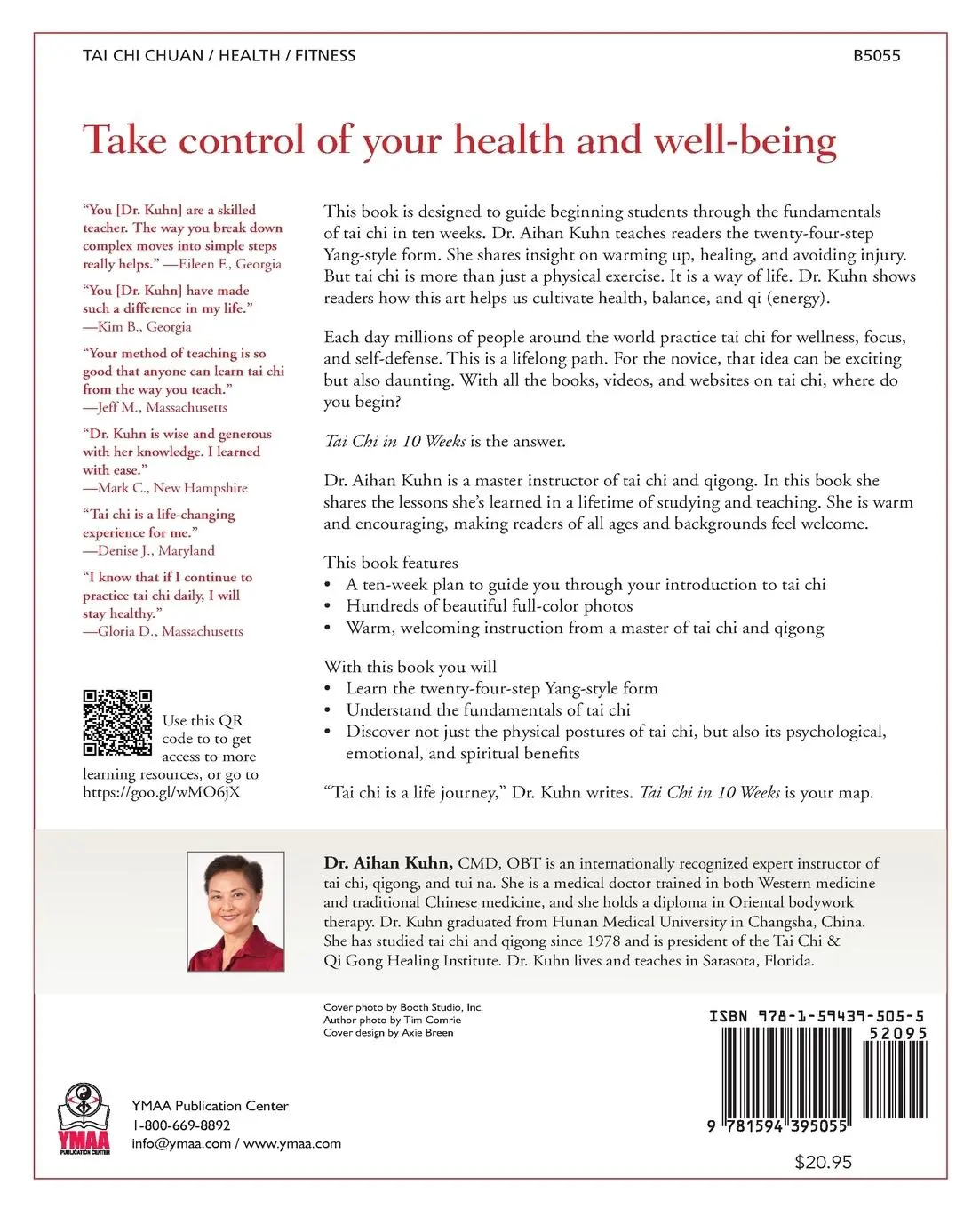 Rückseite: 9781594395055 | Tai CHI in 10 Weeks | A Beginner's Guide | Aihan Kuhn | Taschenbuch
