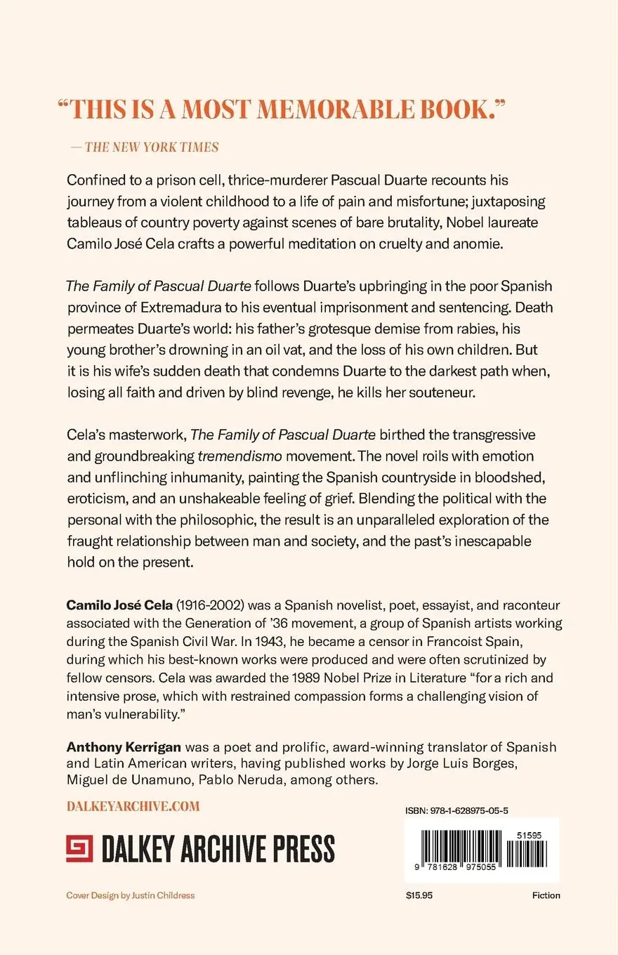 Rückseite: 9781628975055 | Family of Pascual Duarte | Camilo Jose Cela | Taschenbuch | Englisch