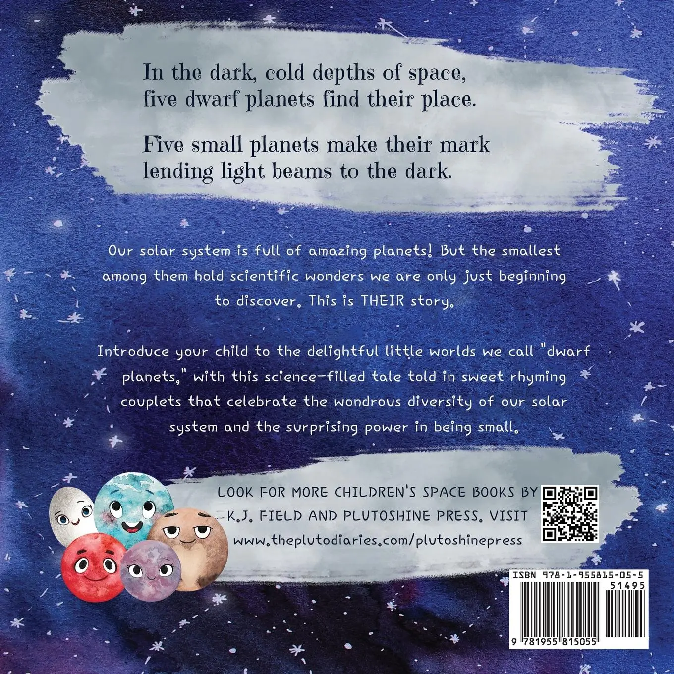 Rückseite: 9781955815055 | 5 Little Dwarf Planets | A Rhyming Solar System Book | K. J. Field
