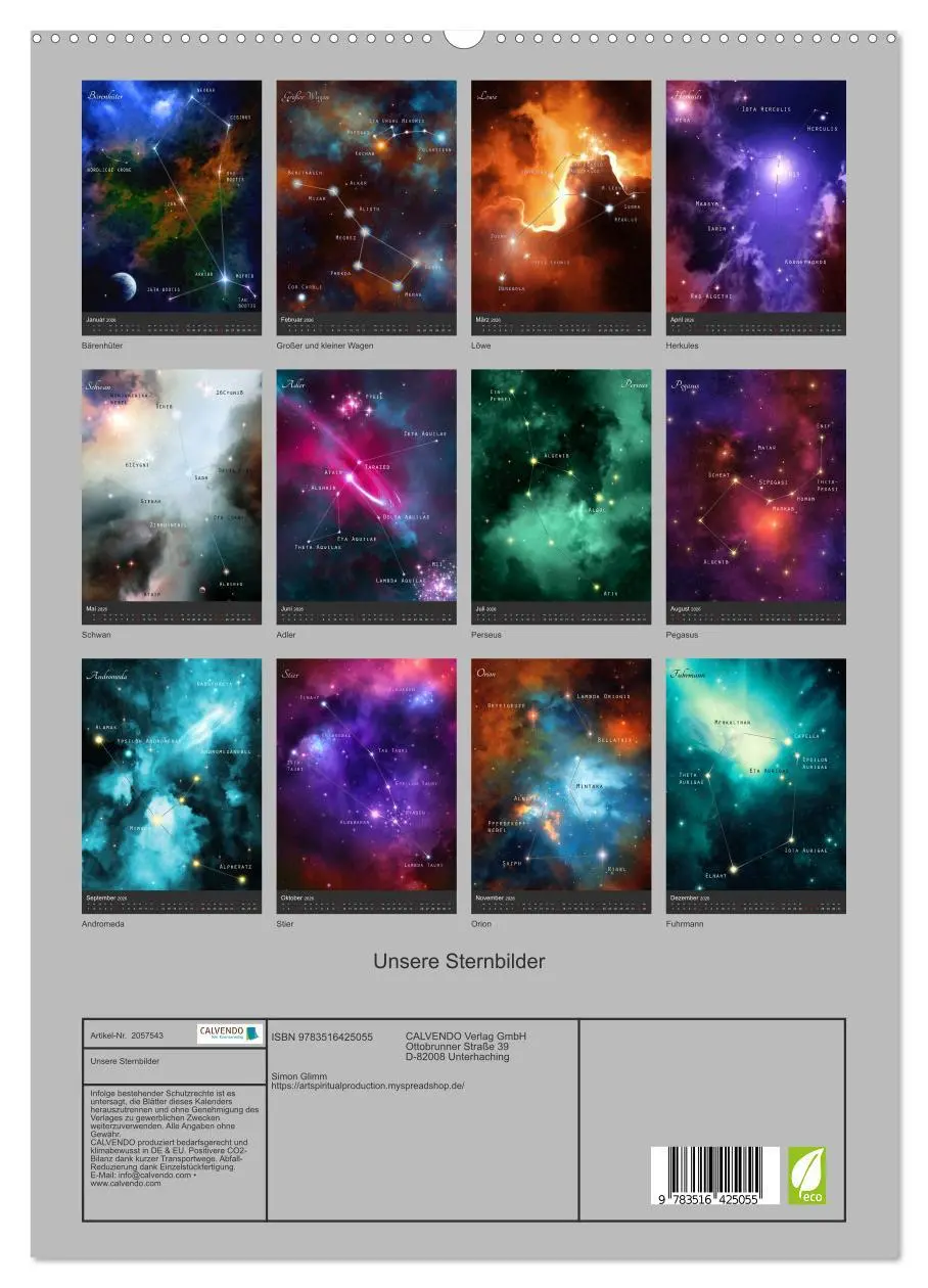Bild: 9783516425055 | Unsere Sternbilder (hochwertiger Premium Wandkalender 2026 DIN A2...