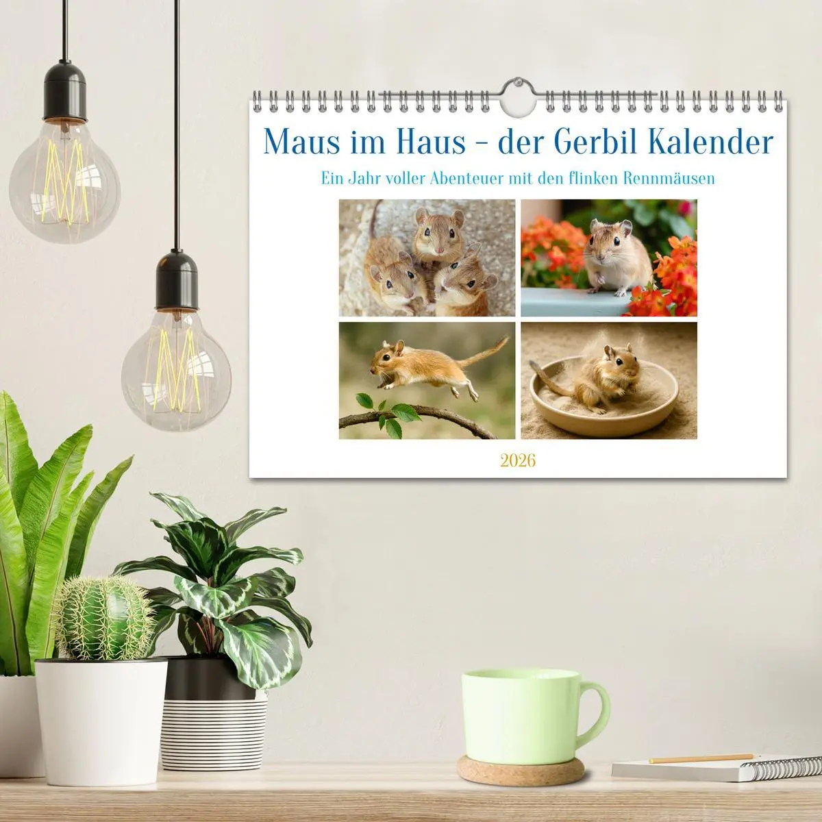 Bild: 9783516595055 | Maus im Haus - der Gerbil Kalender (Wandkalender 2026 DIN A4 quer),...