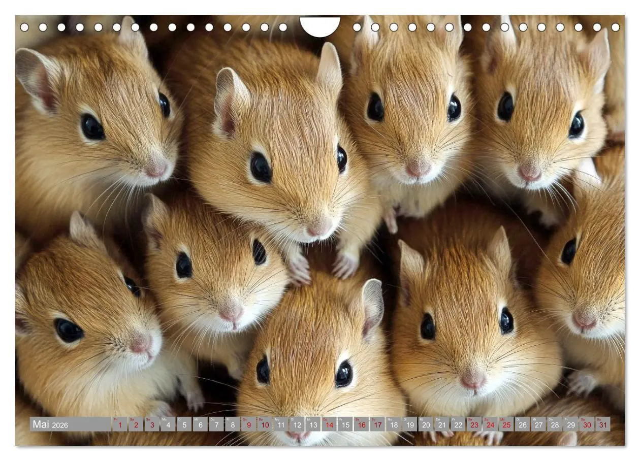 Bild: 9783516595055 | Maus im Haus - der Gerbil Kalender (Wandkalender 2026 DIN A4 quer),...