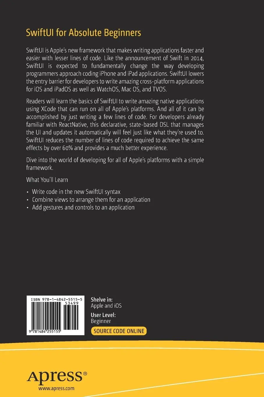 Rückseite: 9781484255155 | SwiftUI for Absolute Beginners | Jayant Varma | Taschenbuch | xv