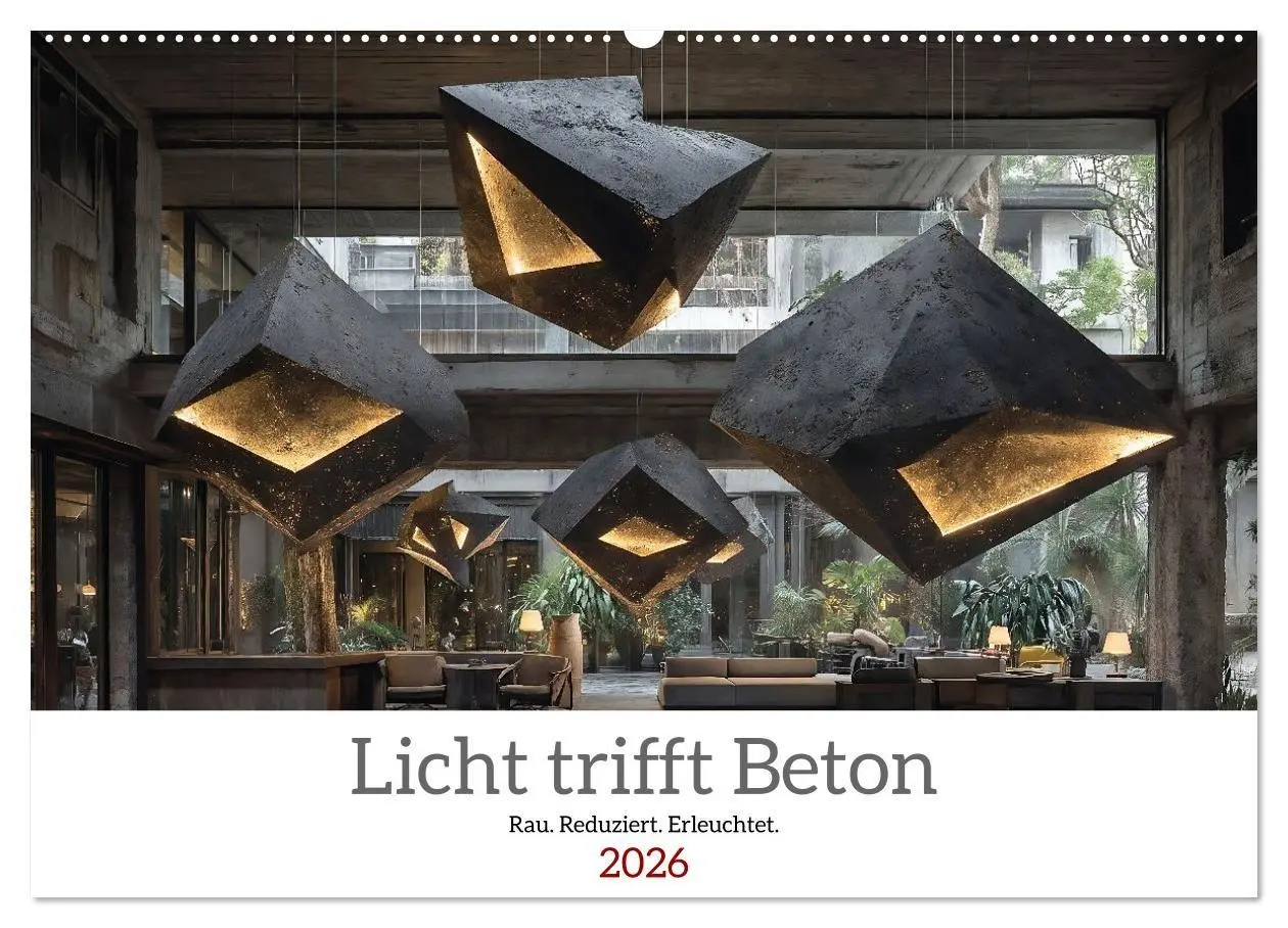 Cover: 9783516655155 | Licht trifft Beton (Wandkalender 2026 DIN A2 quer), CALVENDO...