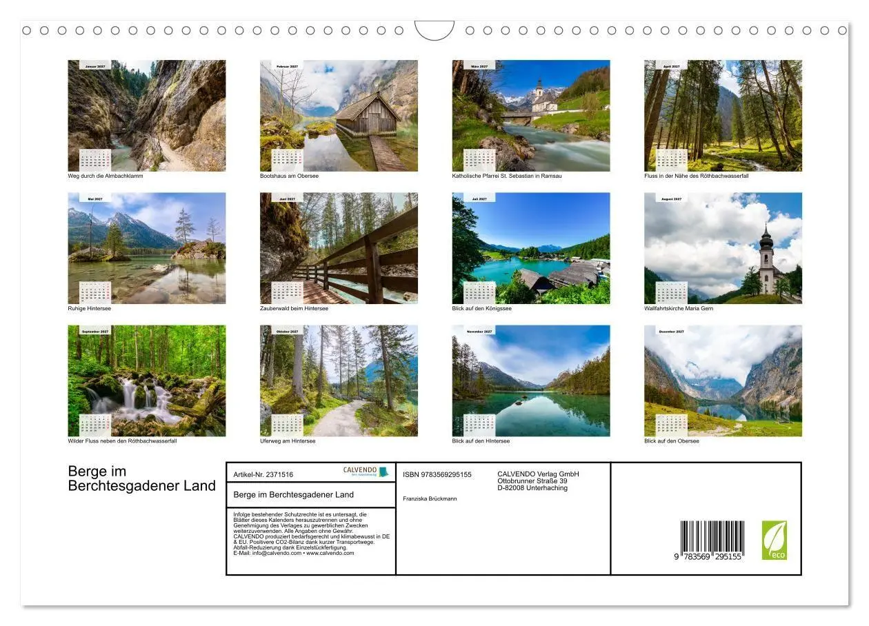 Bild: 9783569295155 | Berge im Berchtesgadener Land (Wandkalender 2027 DIN A3 quer),...
