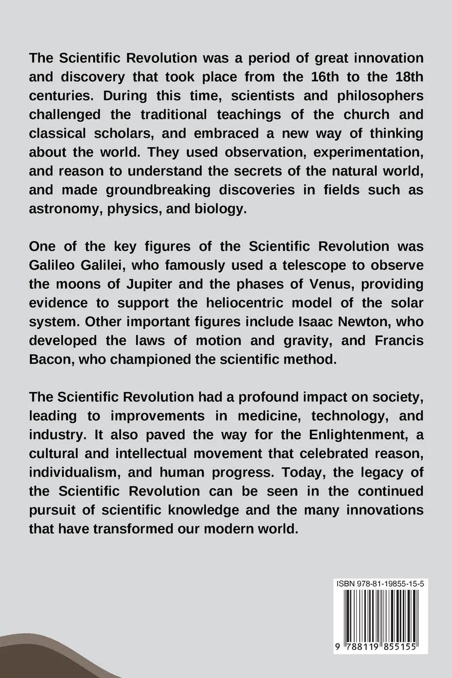Rückseite: 9788119855155 | The Scientific Revolution | Unveiling the Secrets of the Past | Buch