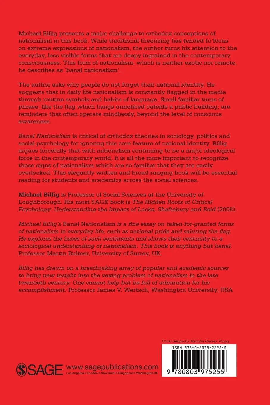 Rückseite: 9780803975255 | Banal Nationalism | Michael Billig | Taschenbuch | Englisch | 1995