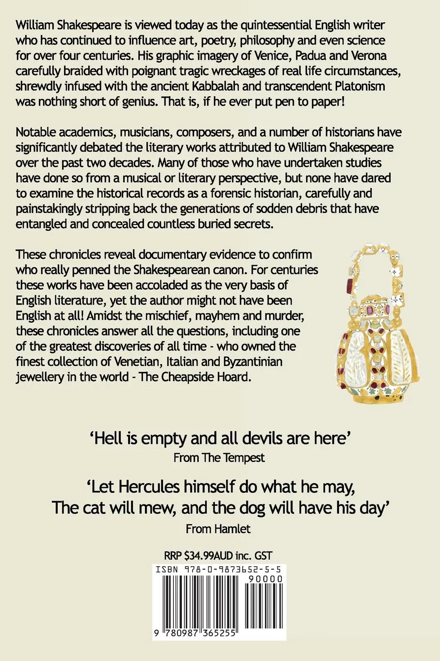 Rückseite: 9780987365255 | Shakespeare Exhumed | The Bassano Chronicles | Peter D Matthews | Buch