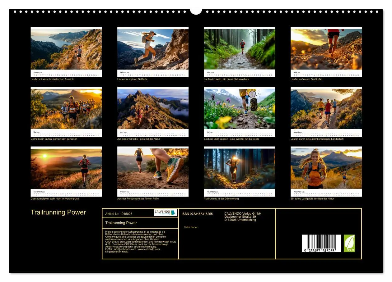 Bild: 9783457315255 | Trailrunning Power (hochwertiger Premium Wandkalender 2026 DIN A2...