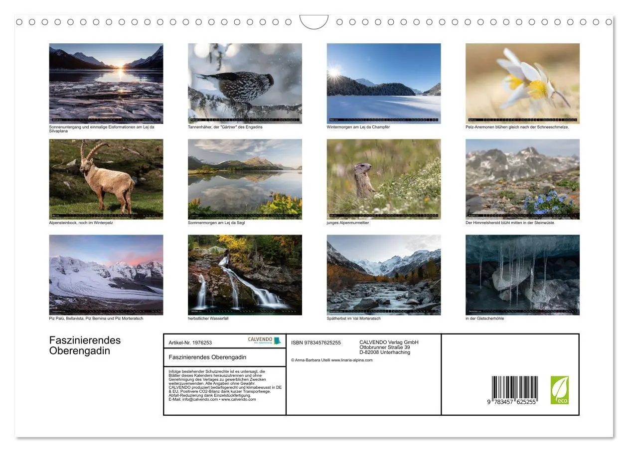 Bild: 9783457625255 | Faszinierendes Oberengadin (Wandkalender 2026 DIN A3 quer),...