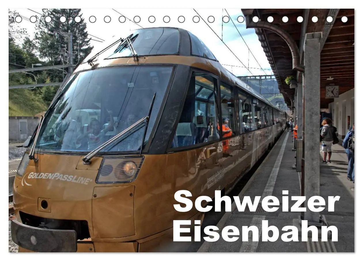 Cover: 9783516025255 | Schweizer Eisenbahn (Tischkalender 2026 DIN A5 quer), CALVENDO...