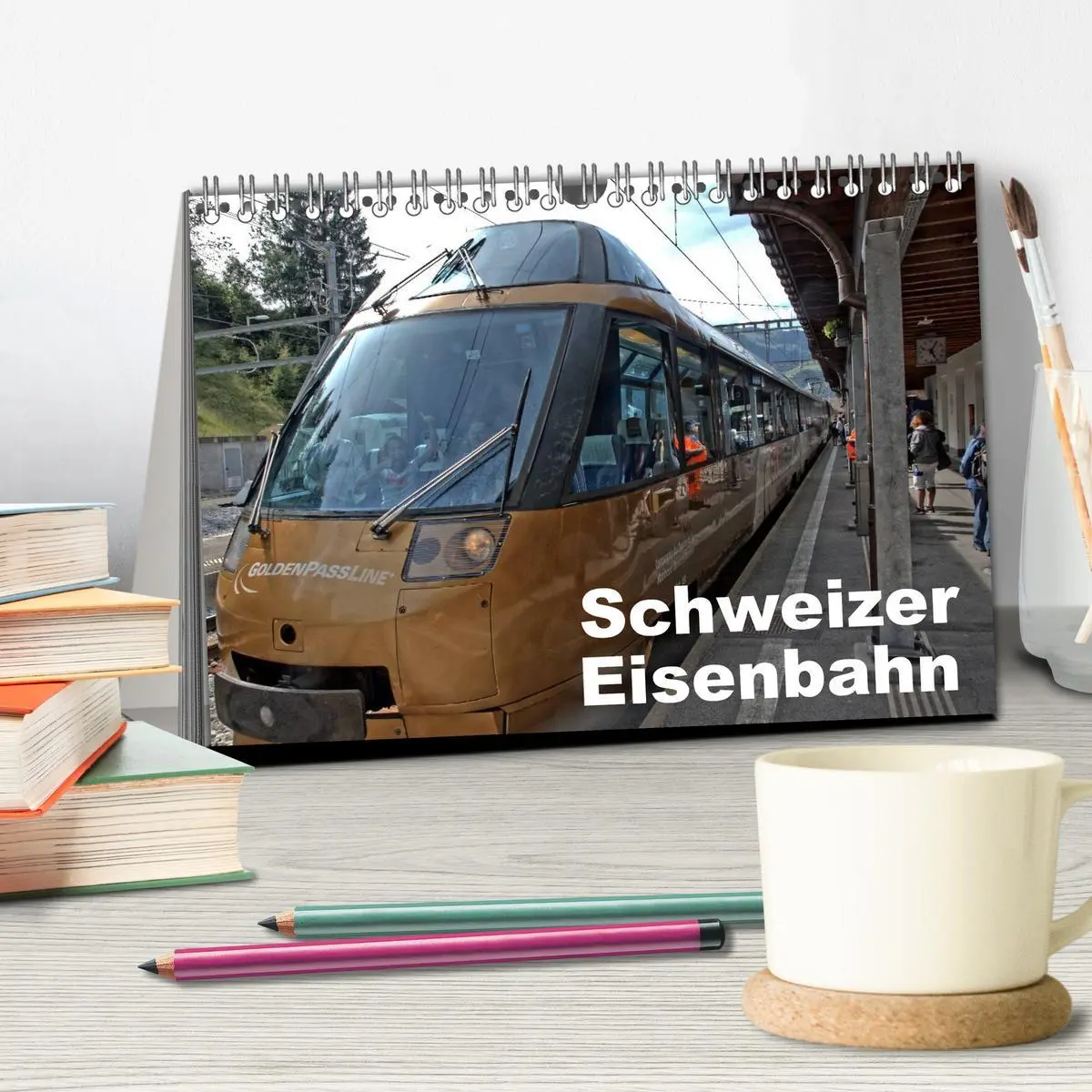 Bild: 9783516025255 | Schweizer Eisenbahn (Tischkalender 2026 DIN A5 quer), CALVENDO...