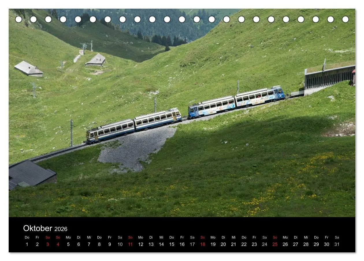 Bild: 9783516025255 | Schweizer Eisenbahn (Tischkalender 2026 DIN A5 quer), CALVENDO...