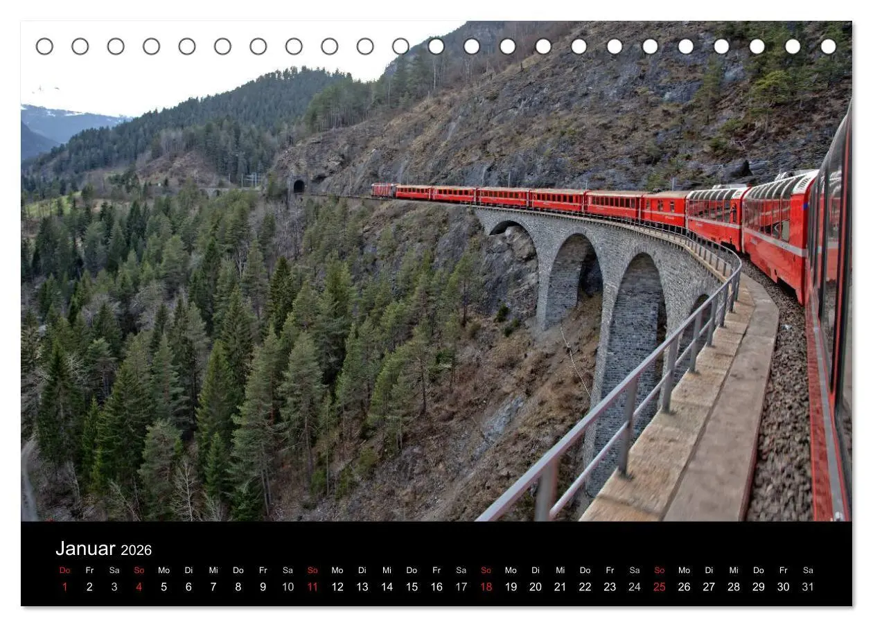 Bild: 9783516025255 | Schweizer Eisenbahn (Tischkalender 2026 DIN A5 quer), CALVENDO...
