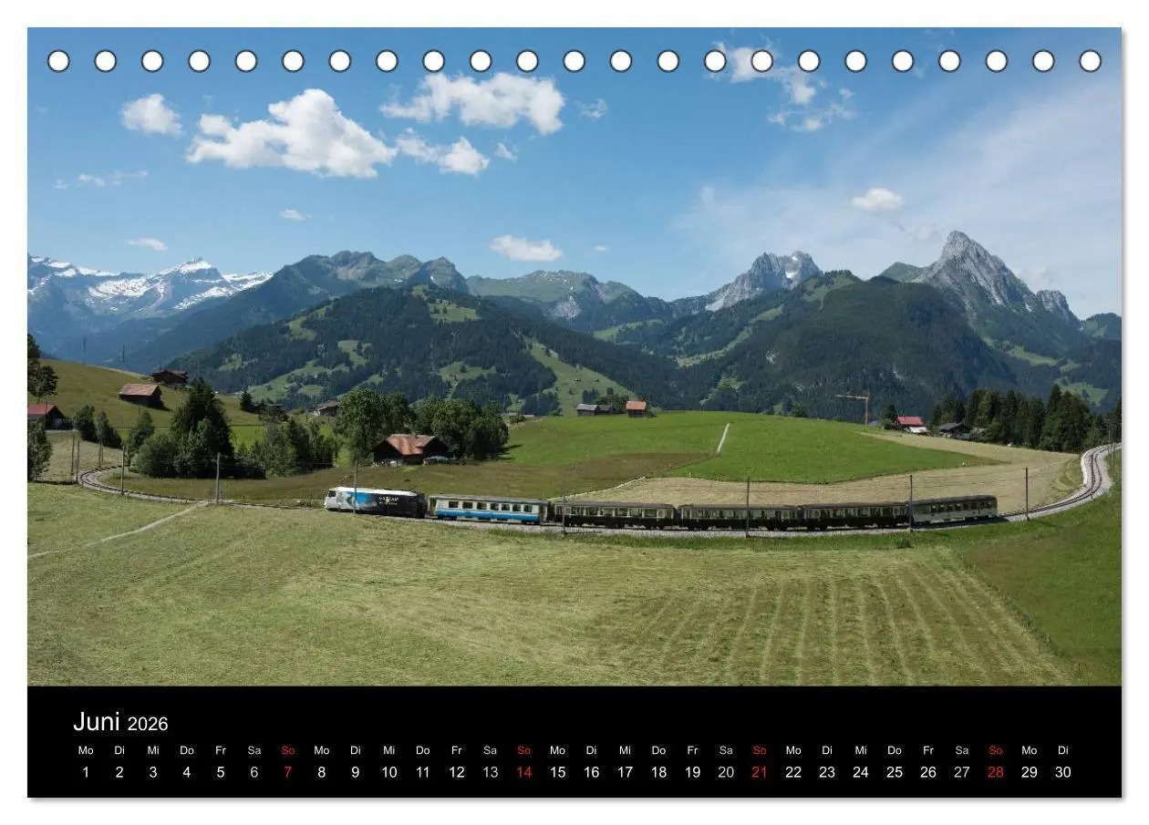 Bild: 9783516025255 | Schweizer Eisenbahn (Tischkalender 2026 DIN A5 quer), CALVENDO...