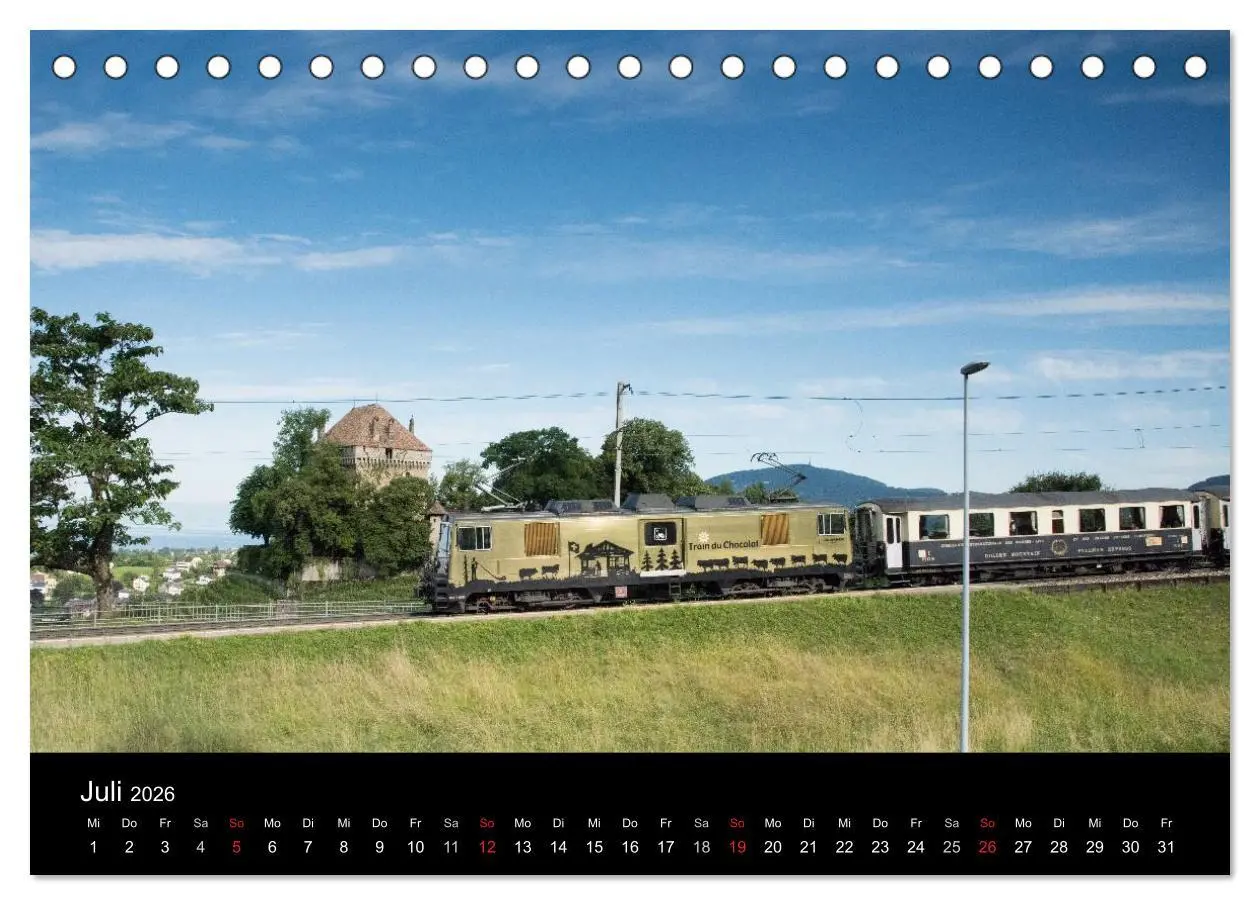 Bild: 9783516025255 | Schweizer Eisenbahn (Tischkalender 2026 DIN A5 quer), CALVENDO...