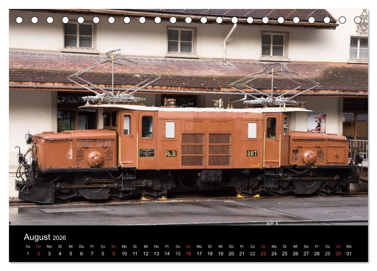 Bild: 9783516025255 | Schweizer Eisenbahn (Tischkalender 2026 DIN A5 quer), CALVENDO...