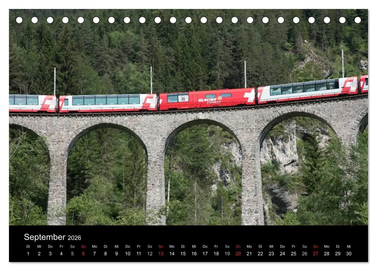 Bild: 9783516025255 | Schweizer Eisenbahn (Tischkalender 2026 DIN A5 quer), CALVENDO...