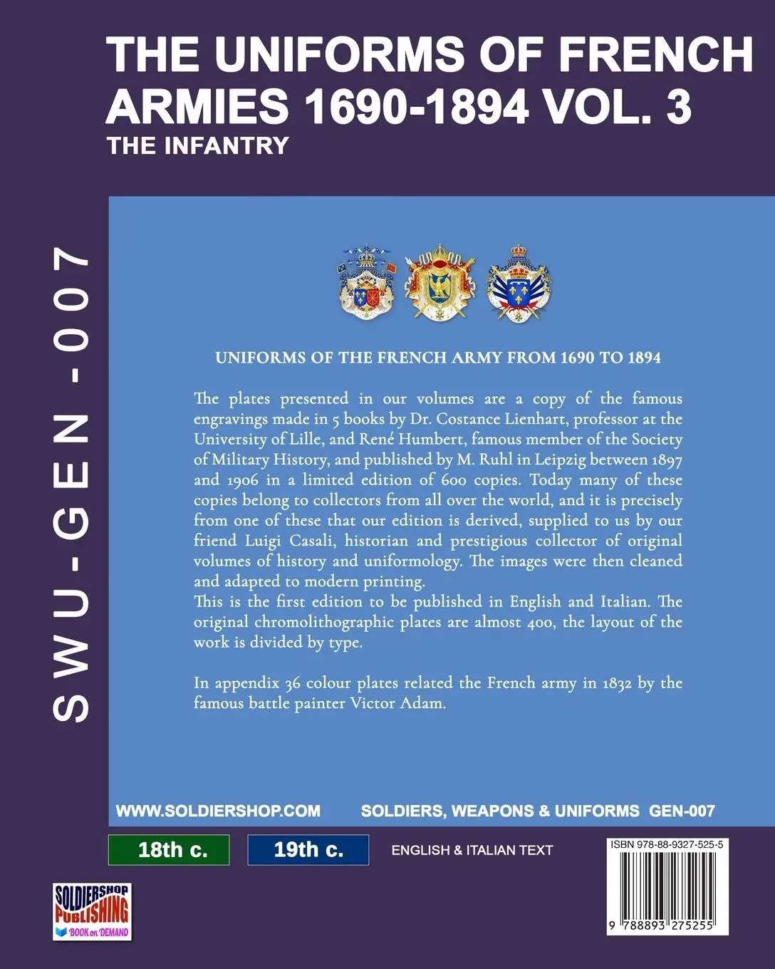 Rückseite: 9788893275255 | The uniforms of French armies 1690-1894 - Vol. 3 | The infantry | Buch