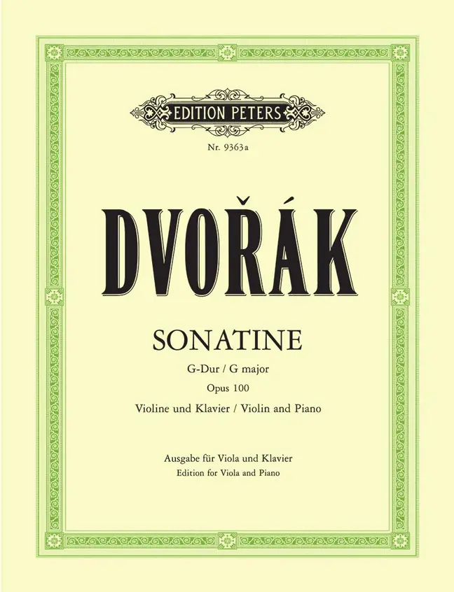 Cover: 9790014075255 | Sonatine in G Op.100 for Violin &amp; Piano | Antonín Dvorák | Taschenbuch