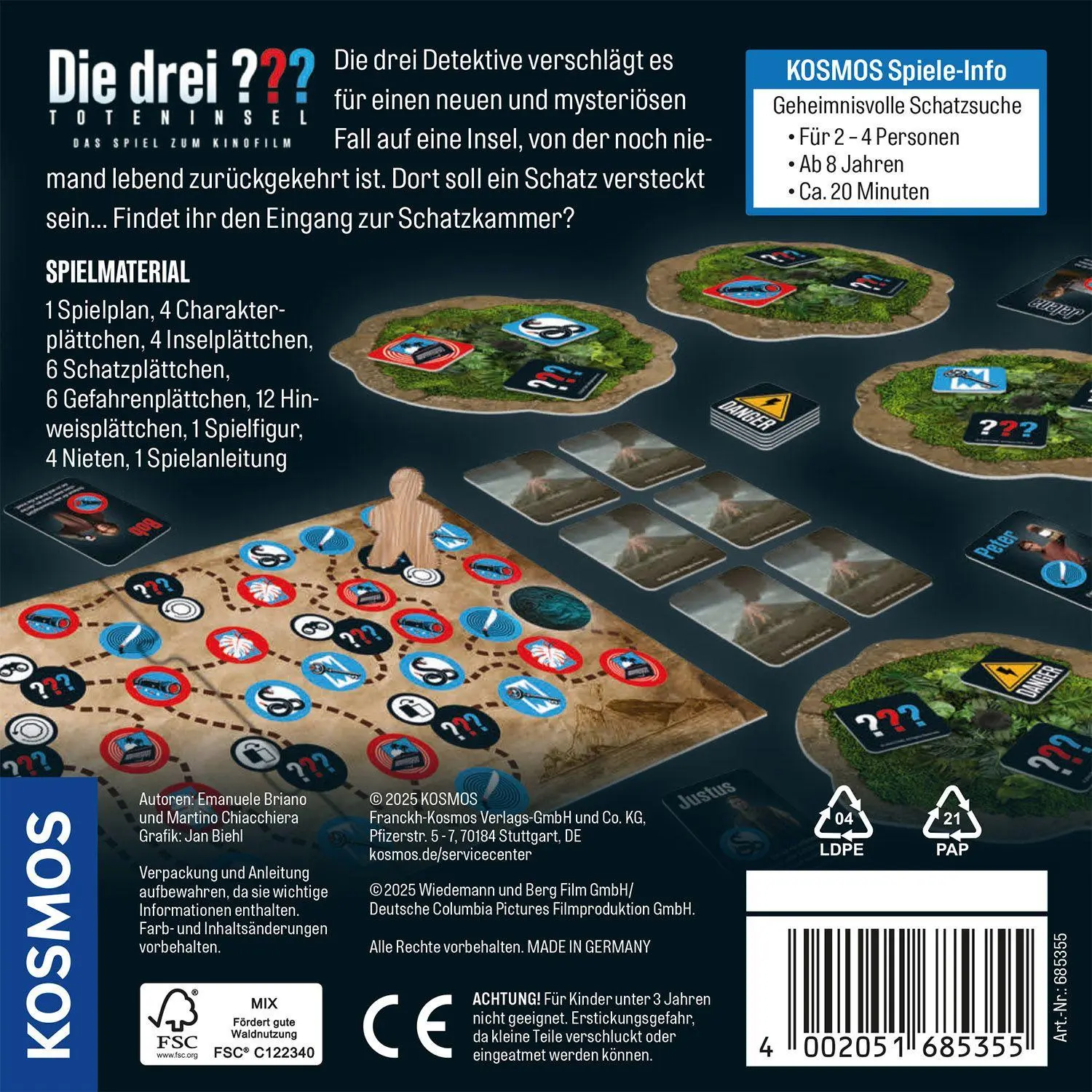 Bild: 4002051685355 | Die drei ??? Toteninsel | Spiel | Emanuele Briano (u. a.) | Spiel
