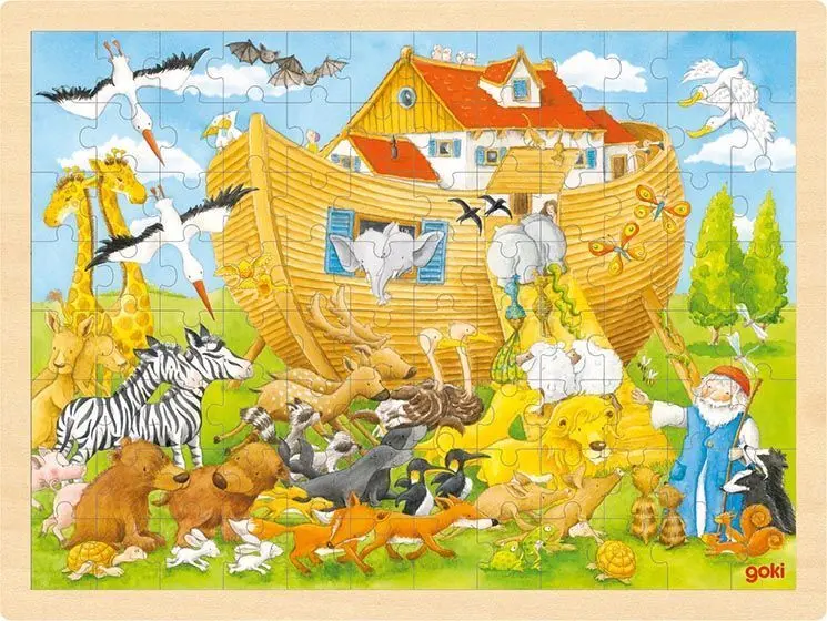 Cover: 4013594575355 | Einlegepuzzle Einzug in die Arche Noah (Holzpuzzle) | goki | Spiel