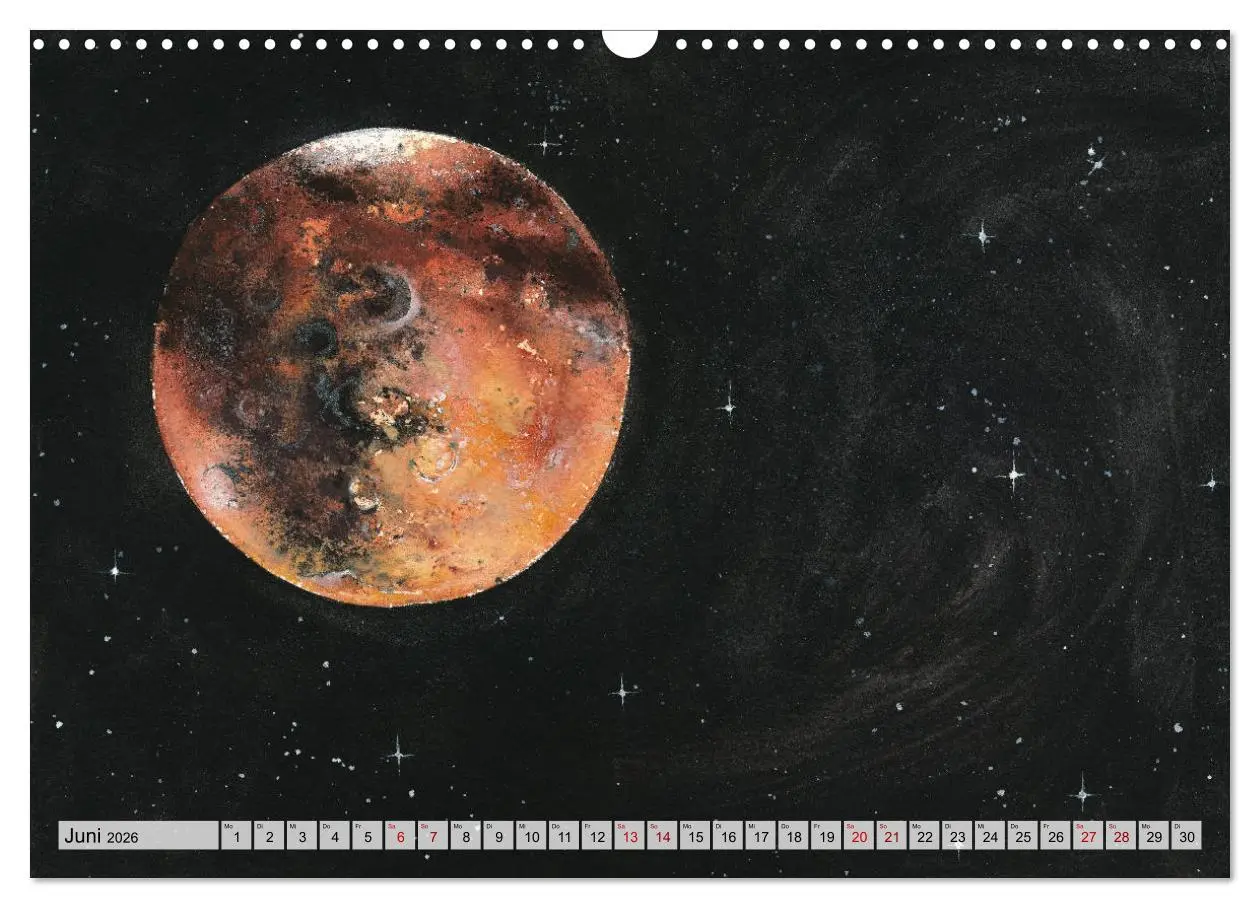 Bild: 9783457925355 | Gemaltes Weltall (Wandkalender 2026 DIN A3 quer), CALVENDO...