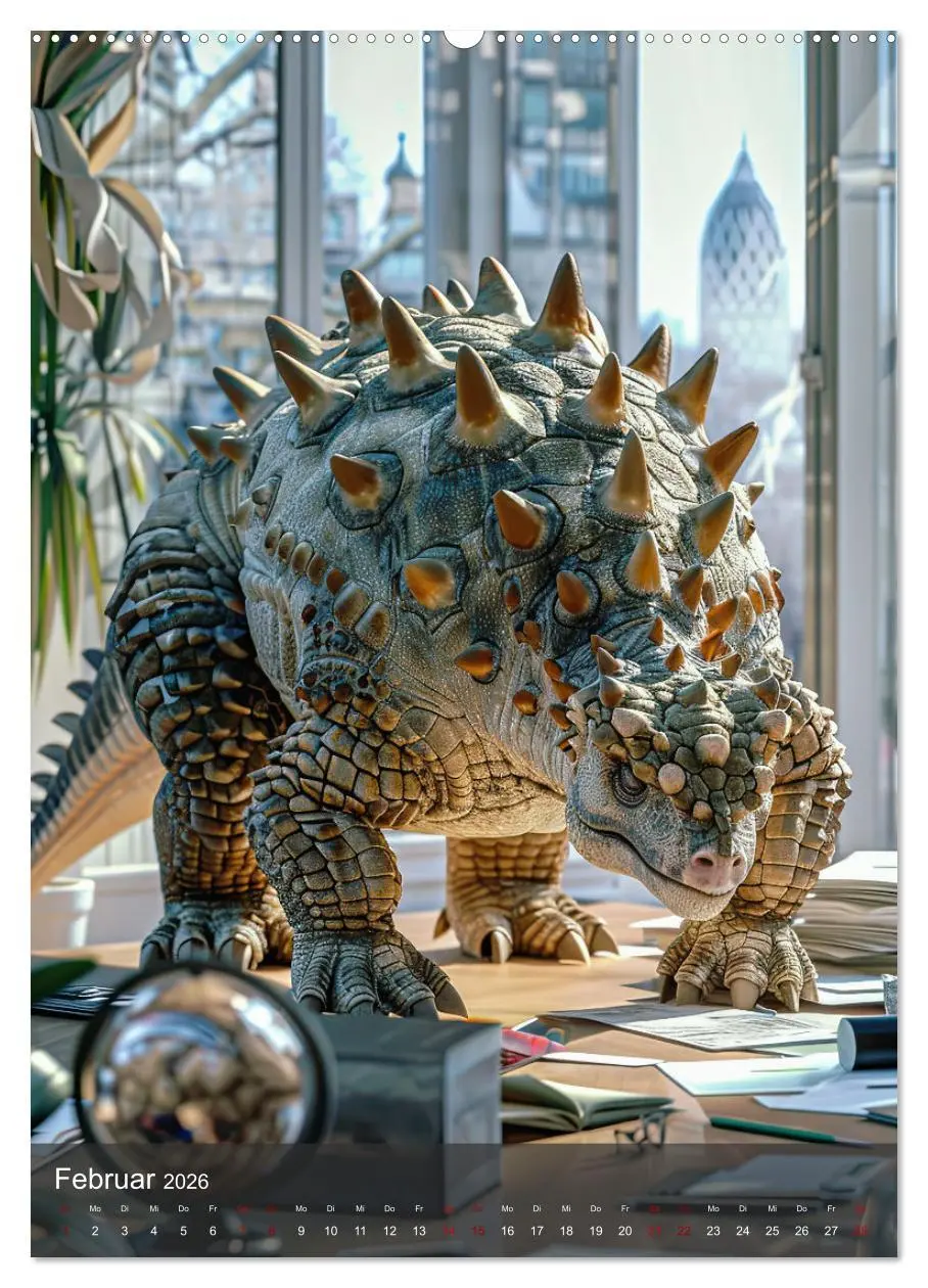 Bild: 9783516255355 | Dinos unterwegs: Urzeitriesen erkunden unsere Welt (Wandkalender...
