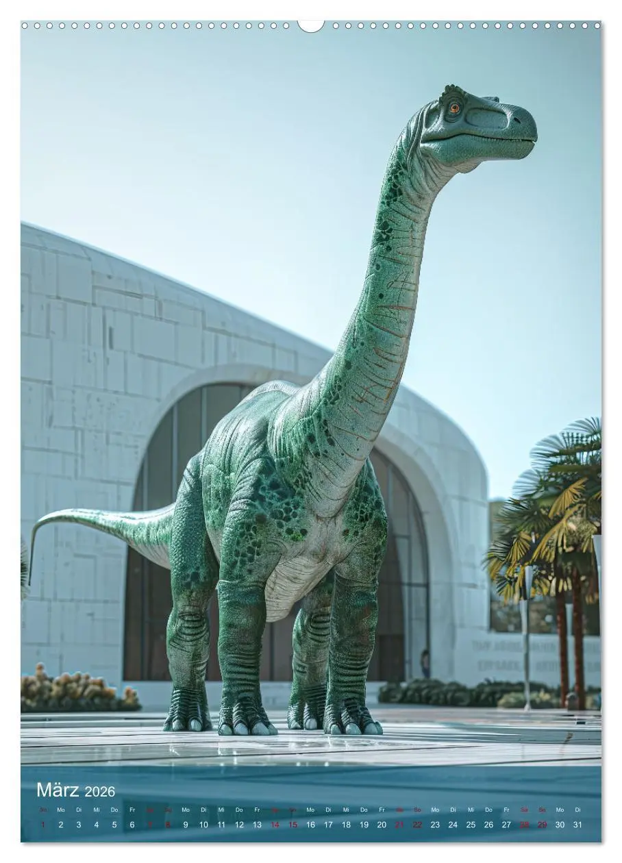 Bild: 9783516255355 | Dinos unterwegs: Urzeitriesen erkunden unsere Welt (Wandkalender...