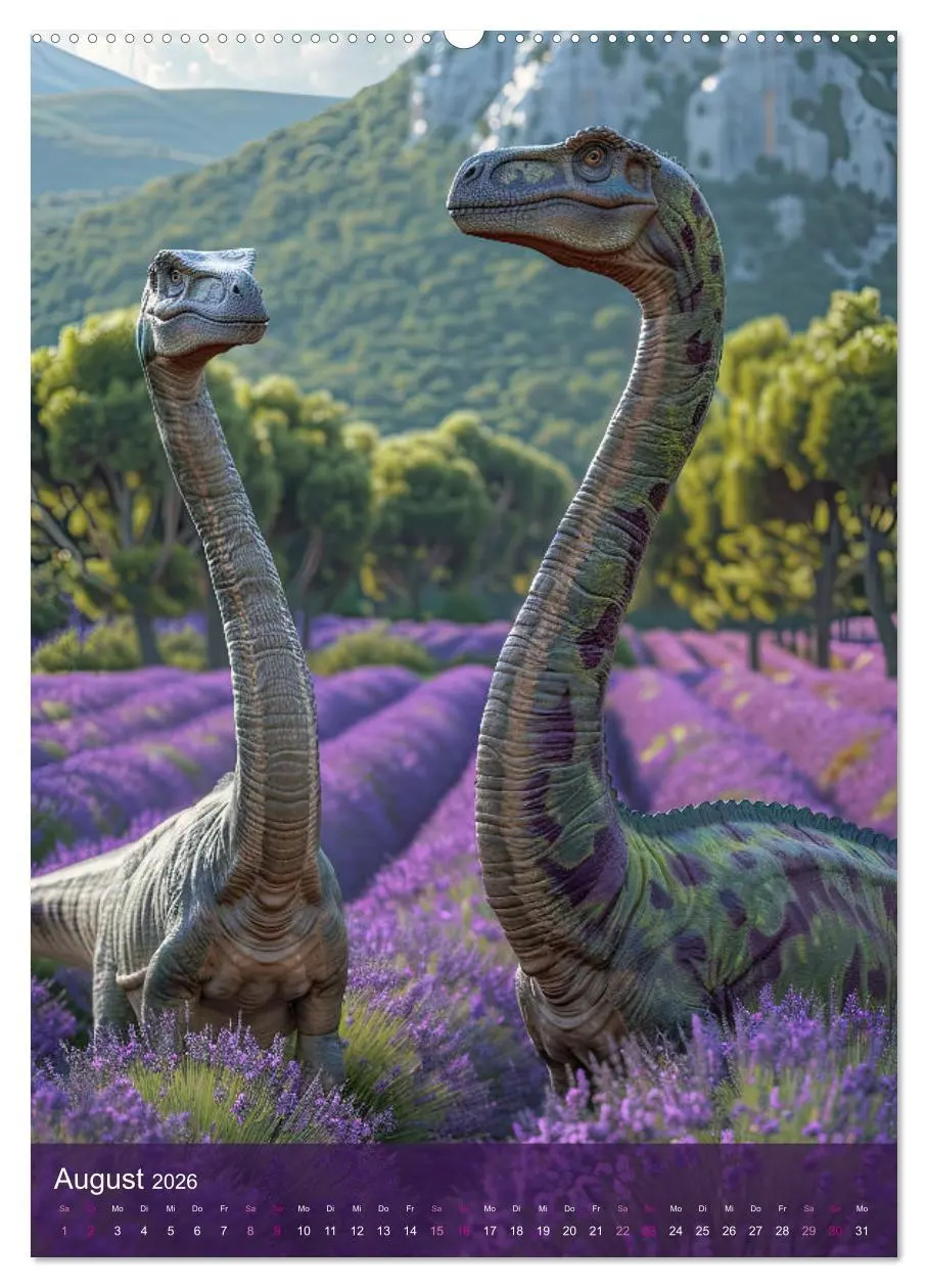 Bild: 9783516255355 | Dinos unterwegs: Urzeitriesen erkunden unsere Welt (Wandkalender...