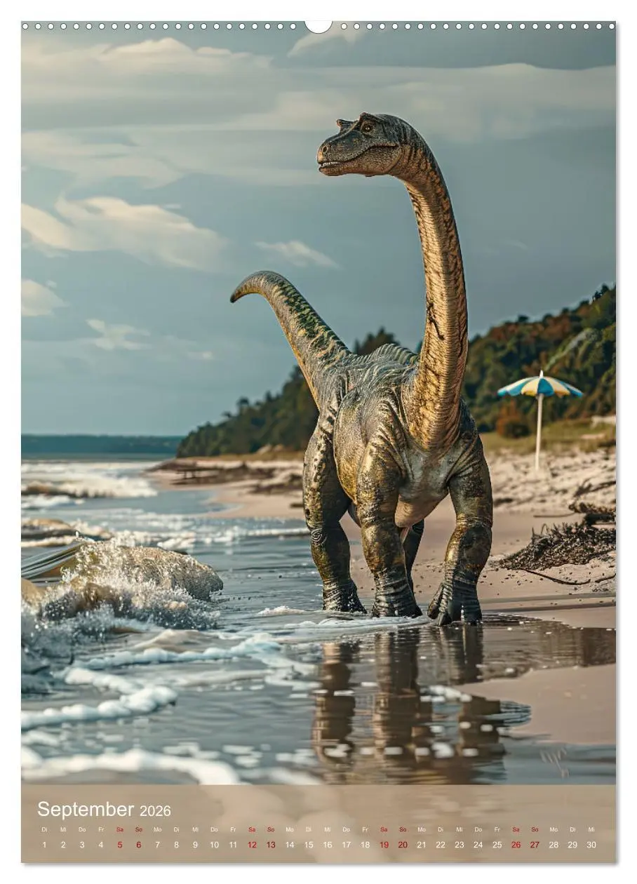 Bild: 9783516255355 | Dinos unterwegs: Urzeitriesen erkunden unsere Welt (Wandkalender...