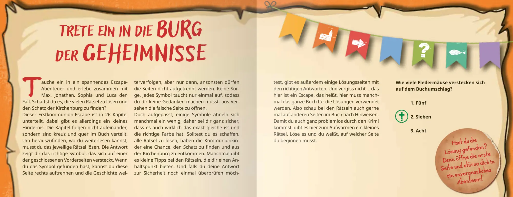 Bild: 9783780665355 | Erstkommunion-Escape - Die Burg der Geheimnisse | Catharina Clas