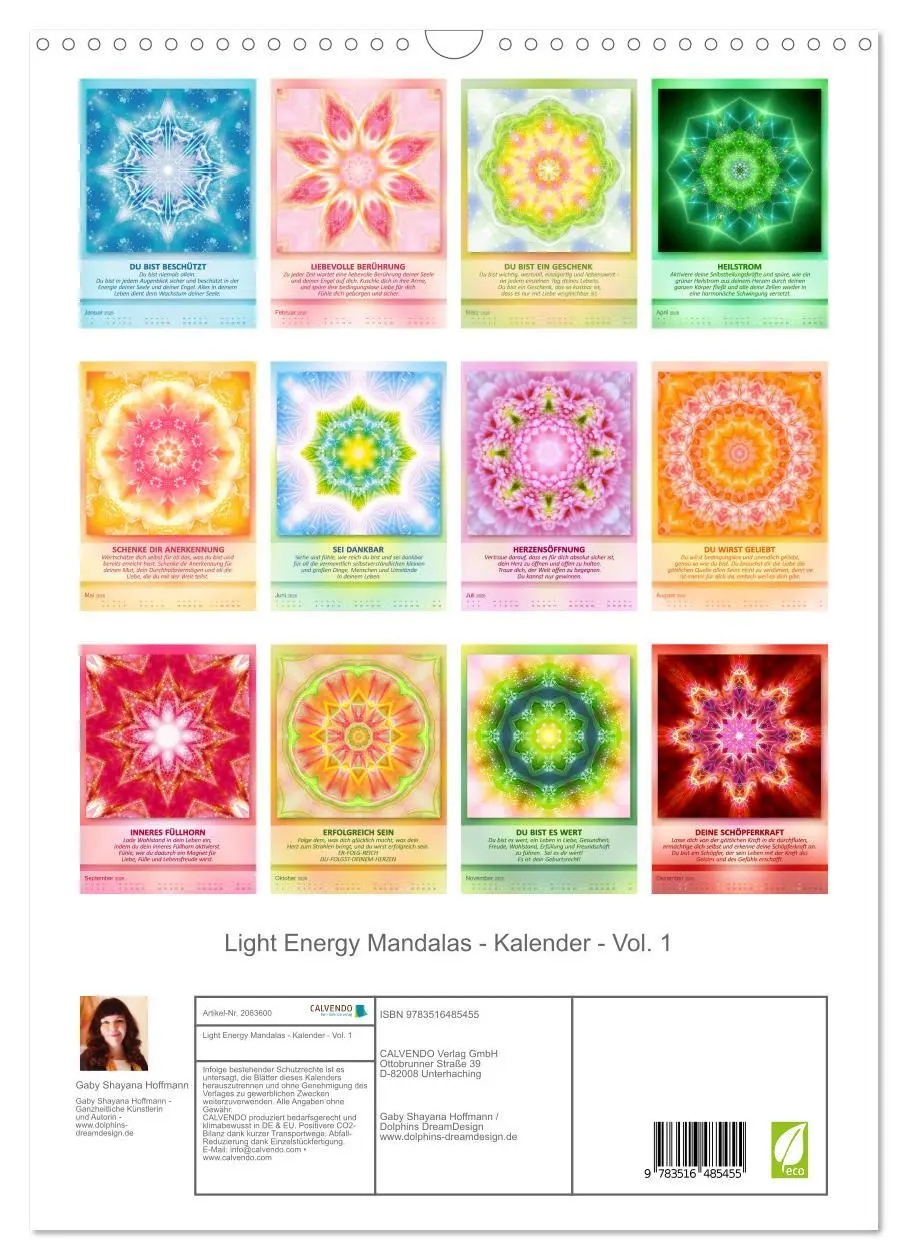 Bild: 9783516485455 | Light Energy Mandalas - Kalender - Vol. 1 (Wandkalender 2026 DIN A3...