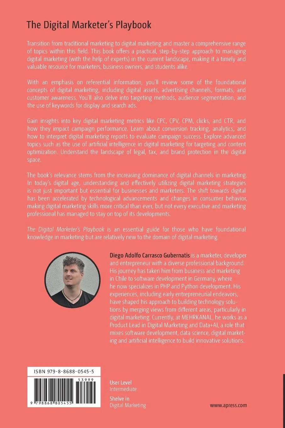 Rückseite: 9798868805455 | The Digital Marketer's Playbook | Diego Adolfo Carrasco Gubernatis
