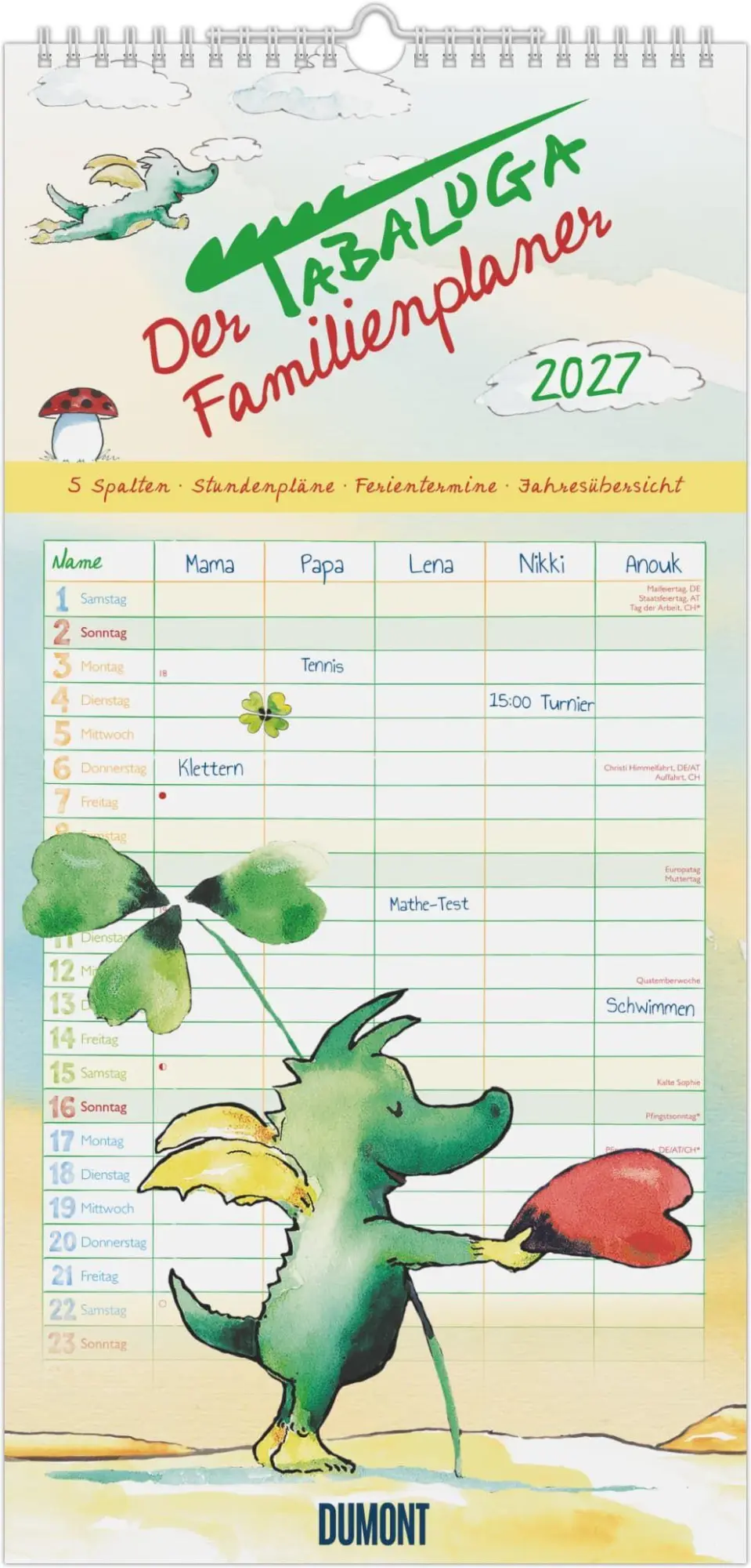Cover: 4069095015555 | Der Tabaluga Familienplaner 2027 | Neumann Verlage GmbH &amp; Co KG | 2027
