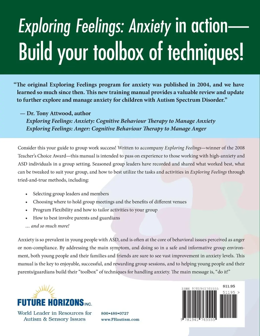 Rückseite: 9781941765555 | Exploring Feelings Anxiety Training Manual | A Guide for Group Leaders