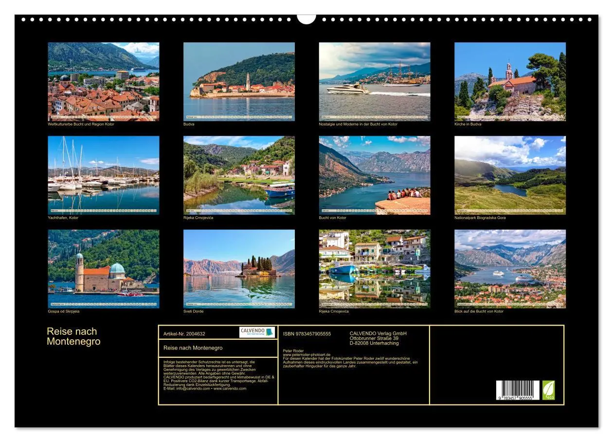 Bild: 9783457905555 | Reise nach Montenegro (Wandkalender 2026 DIN A2 quer), CALVENDO...