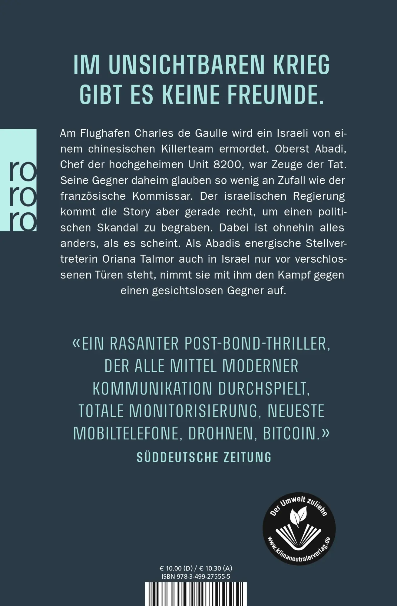 Rückseite: 9783499275555 | Unit 8200 | Dov Alfon | Taschenbuch | 480 S. | Deutsch | 2021