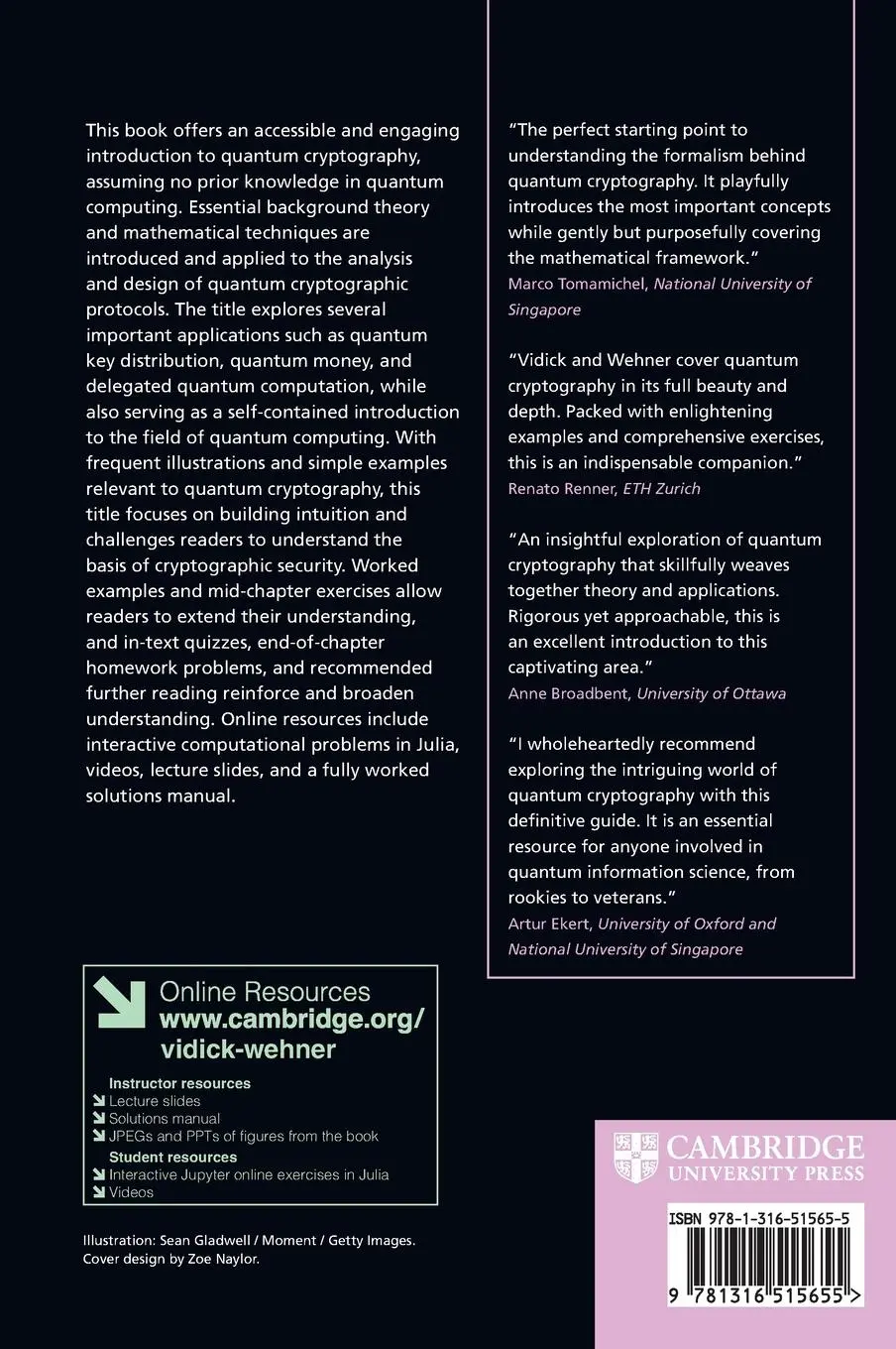 Rückseite: 9781316515655 | Introduction to Quantum Cryptography | Thomas Vidick (u. a.) | Buch