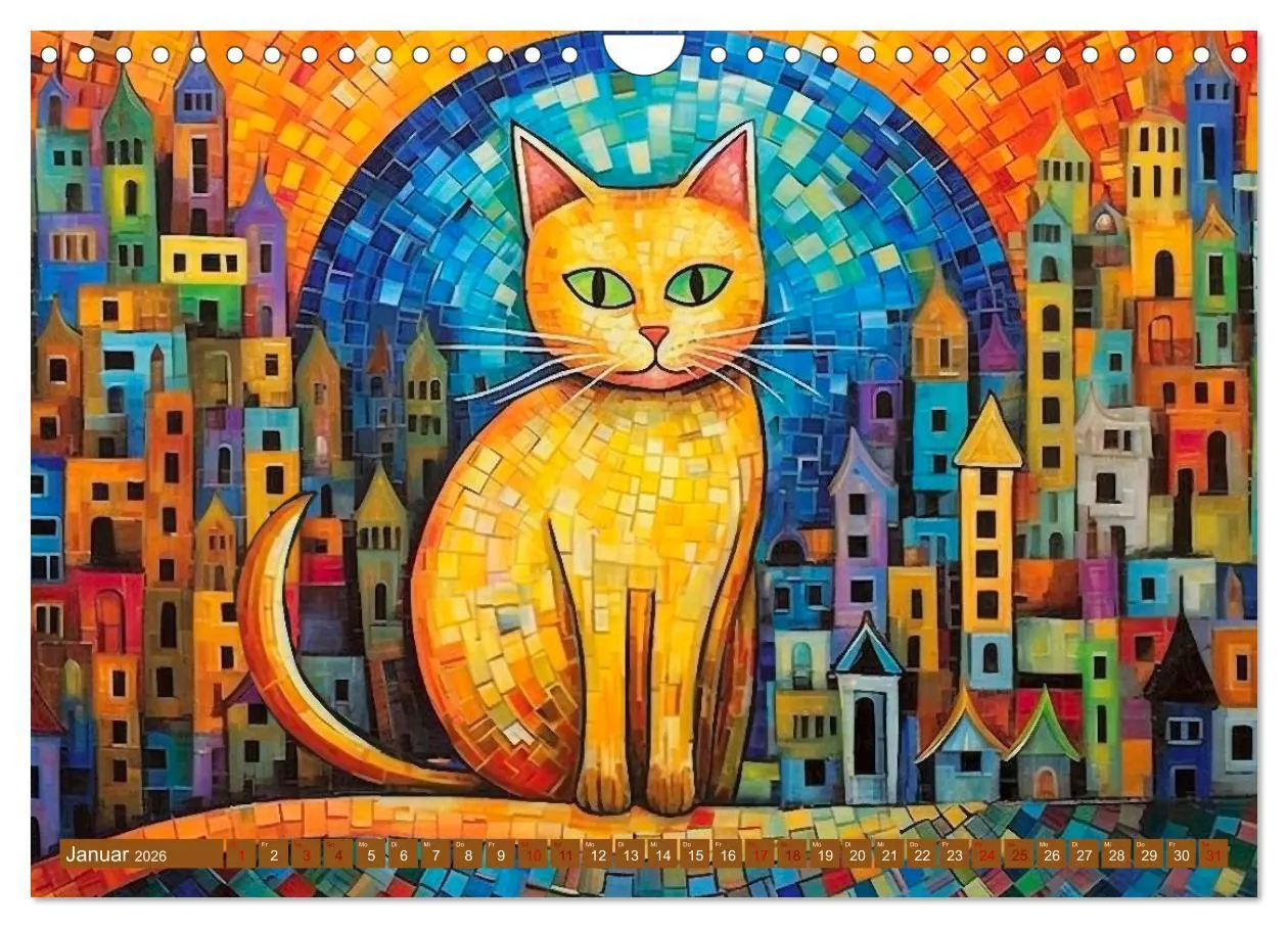 Bild: 9783457375655 | Lustige Katzen im Stil der Meister (Wandkalender 2026 DIN A4 quer),...