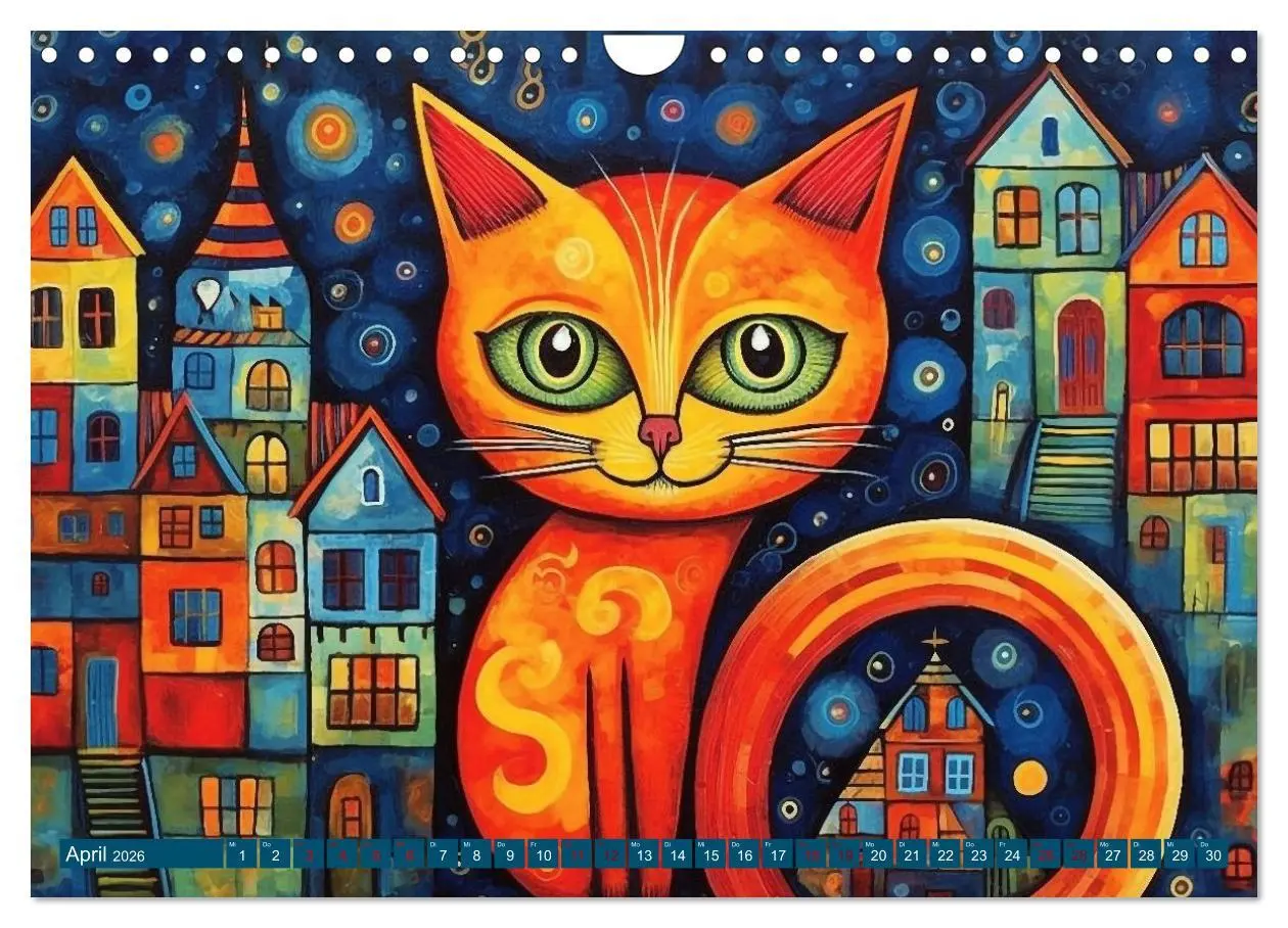 Bild: 9783457375655 | Lustige Katzen im Stil der Meister (Wandkalender 2026 DIN A4 quer),...