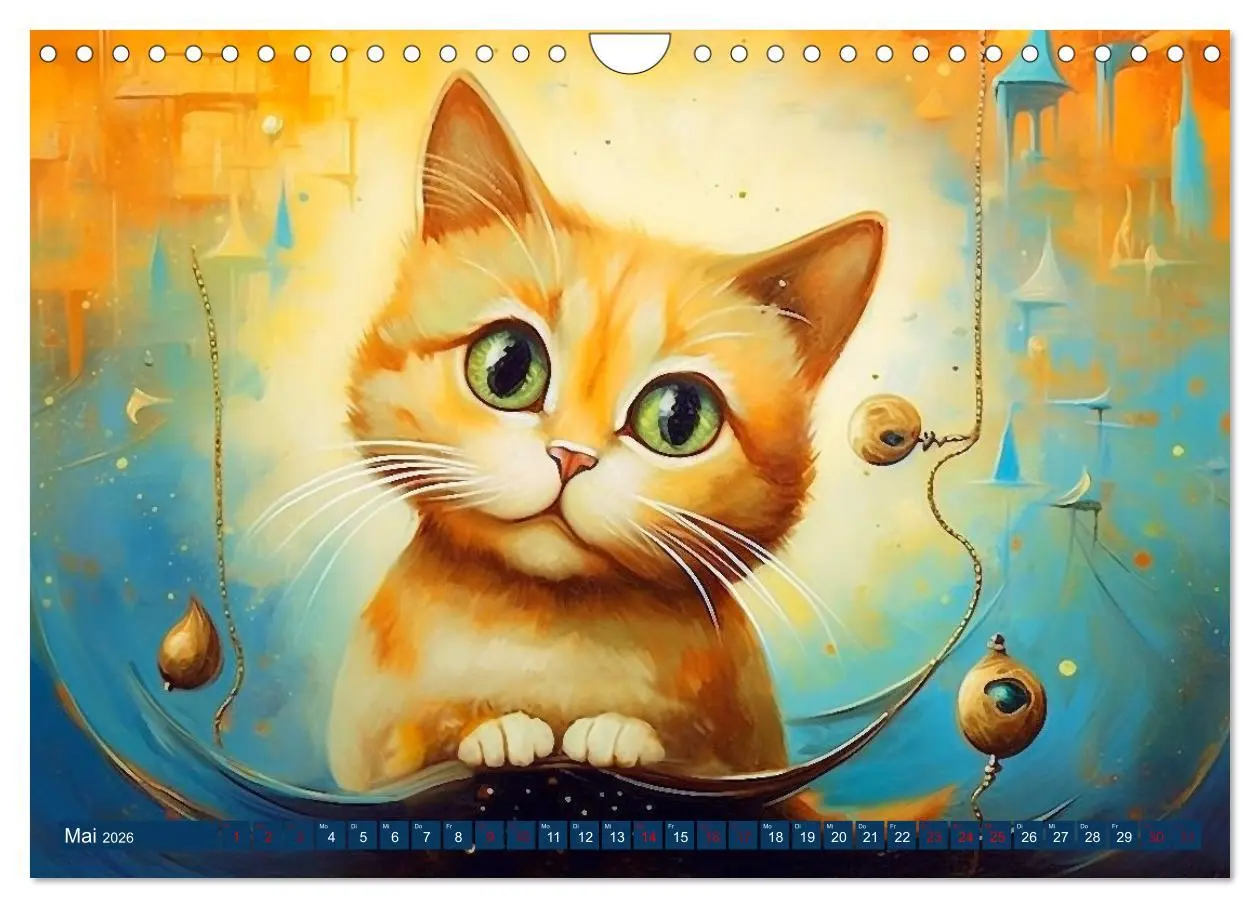 Bild: 9783457375655 | Lustige Katzen im Stil der Meister (Wandkalender 2026 DIN A4 quer),...