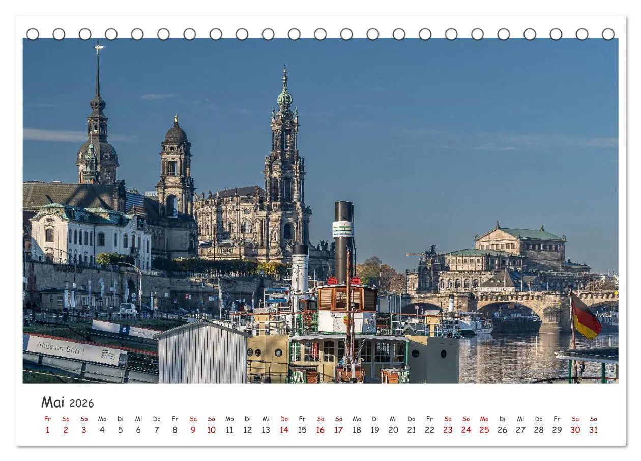 Bild: 9783457515655 | Dresdens barocke Altstadt (Tischkalender 2026 DIN A5 quer),...