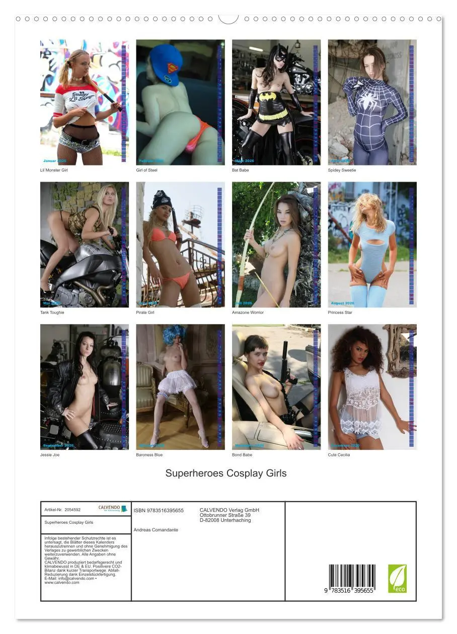 Bild: 9783516395655 | Superheroes Cosplay Girls (hochwertiger Premium Wandkalender 2026...